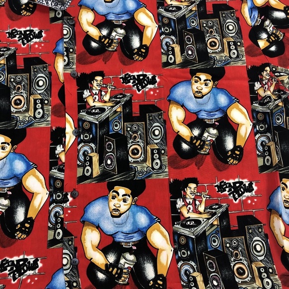 Vintage NWT Y2K Up Roc NYC Subway Graffiti Hip Hop Men's Short Sleeve Shirt 3XL - Picture 2 of 7